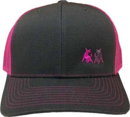 Picture of TwoBulls Mesh Cap - Charcoal & Hot Pink